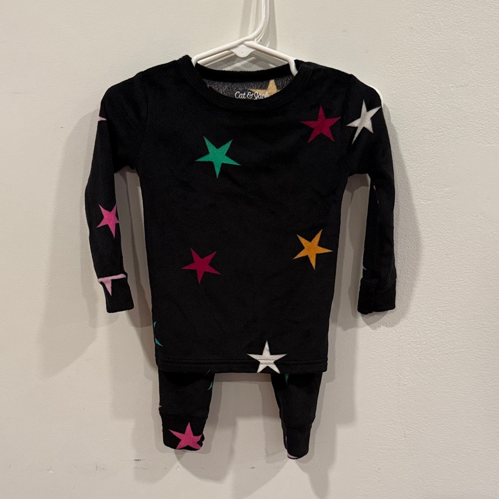 Cat & Jack Black Outfit with Colorful Stars